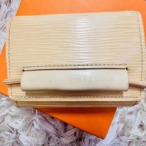 Louis Vuitton Epi trifold business card wallet